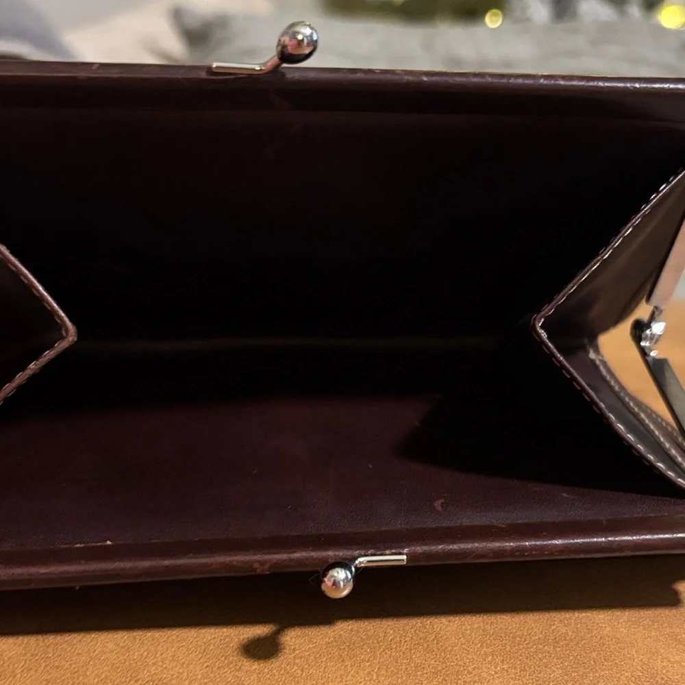 Dooney & Bourke Black Leather Wallet with Gold Accent